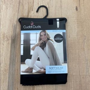 Cuddlduds Softwear Lace Trim Leggings Size Small